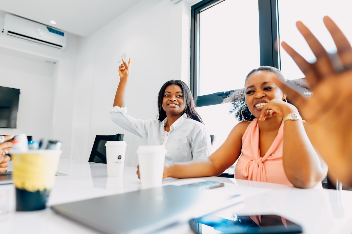African professionals in a team meeting