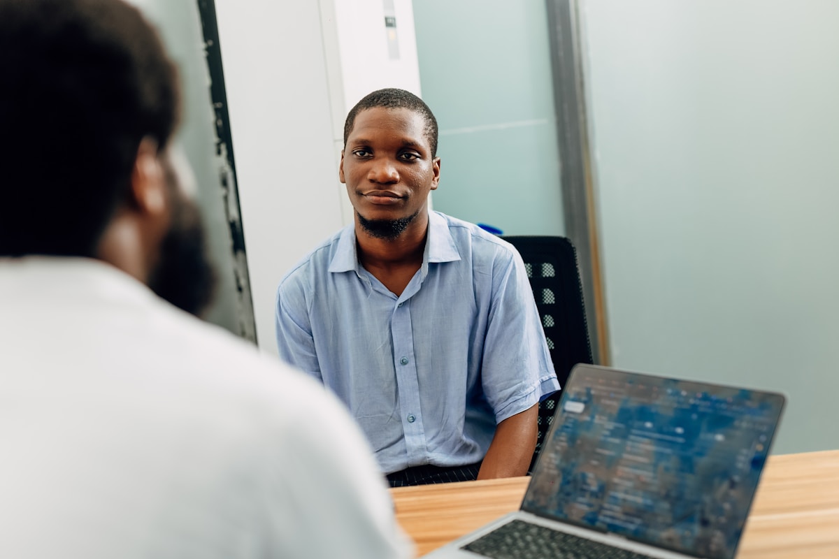 African IT professional in a coaching session